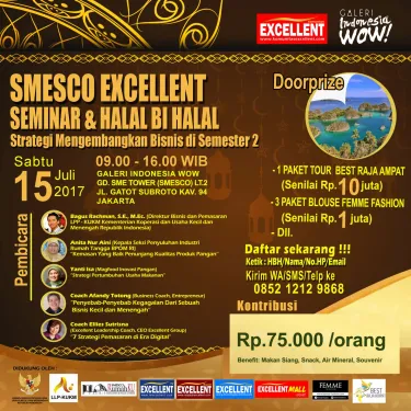 SEMINAR & HALAL BI HALAL  dengan TEMA<br><br>"STRATEGI MENGEMBANGKAN BISNIS di Semester 2 tahun 2017"