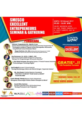 “SMESCO EXCELLENT ENTREPRENEURS SEMINAR & GATHERING”, <br>